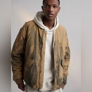 Standard Cloth Camo Bomber Jacket Quilted Lined Men’s Medium